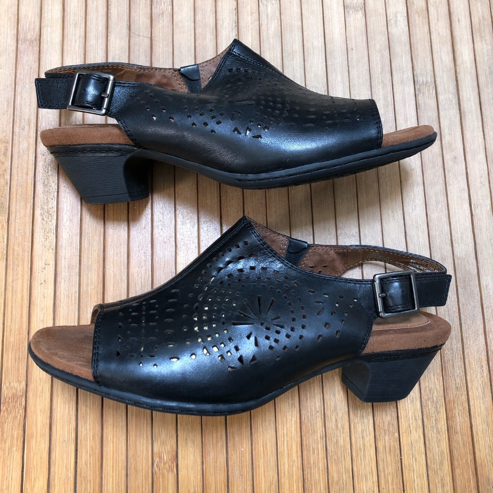 Black Slingback Sandals 7.5W